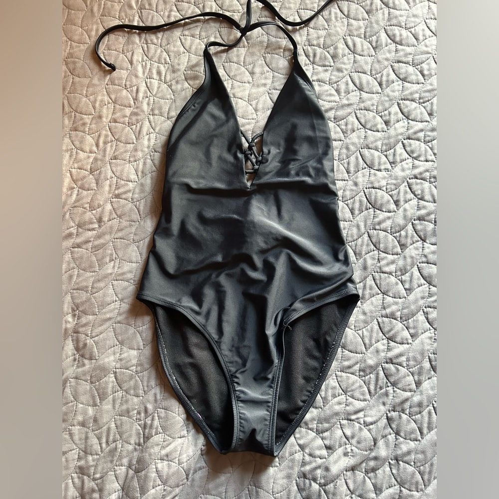 Black one piece swimsuit
